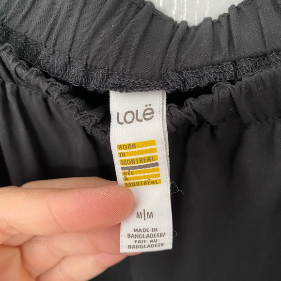 LOLE Jamie Off-Shoulder Dress w/ Rounded Hem, Button Roll-Up Sleeves - Size M - Picture 3 of 5